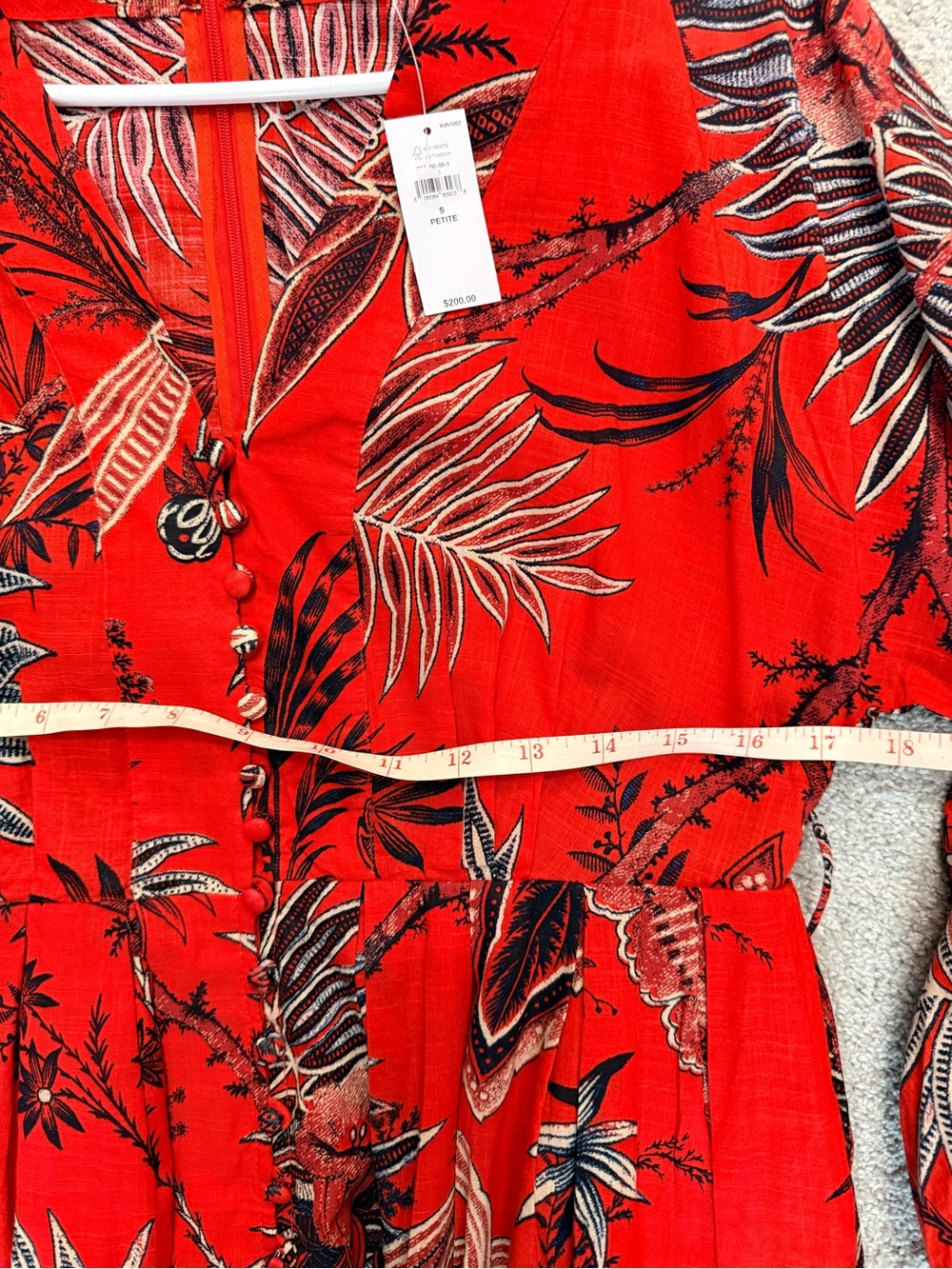 Banana Republic Red Floral Print Mini Dress - Picture 2 of 3